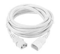 QUARKZMAN 10ft 18 AWG Blanc 18/3 Cordon d'alimentation Universel C14 vers C13 10A 250V 3 Broches Extension PDU Cables d'alimentation pour PC, Computer, Printers, TV, AC Adapter, Monitor