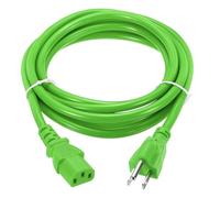 QUARKZMAN 10ft 18 AWG Vert 18/3 Cordon d'alimentation Universel C13 vers NEMA 5-15P 10A 125V Cordon D'extension À 3 Broches pour PC, Computer, Printers, TV, AC Adapter, Monitor, Projector