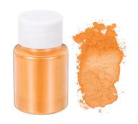 QUARKZMAN 10g/0.35oz Poudre De Mica Cosmétique Grade, 600 Mesh Poudre De Mica Pigments Naturels Pour Résine Époxy Pour Moulage, Colorant Pour Bougies, Vernis À Ongles DIY, Orange Vif