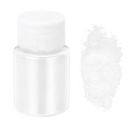 QUARKZMAN 10g/0.35oz Poudre De Mica Cosmétique Grade 600, Poudre De Mica Naturelle Résine Époxy Pigments Poudres Pour Résine De Coulée, Teinture Pour Bougie, DIY Vernis À Ongles, Blanc