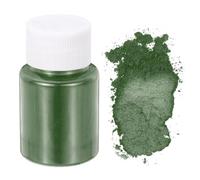QUARKZMAN 10g/0.35oz Poudre De Mica Cosmétique, Poudre De Mica 600 Mesh Pigments Naturels Pour Résine Époxy, Colorant Pour Bougies, Vernis À Ongles DIY Et Brillant À Lèvres, Vert Olive