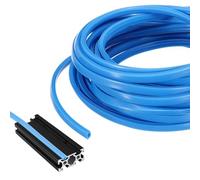 QUARKZMAN 10m / 32.8ft Joint D'Extrusion Aluminium Couvre-Rainure Bleu | 1 Pack, À T Plat, Bande Protection Anti-Poussière, Pour Rainure 8mm 3030 4040 Série Profil Aluminium Imprimante 3D