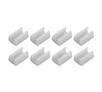 QUARKZMAN 10mm diamètre. Montage Plastique Meubles Pied Patins x 8PCS Chaise en Forme U Jambe Couverture Protecteurs pour Tube Insert, [Blanc]