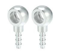 QUARKZMAN 10mm Diamètre Moto Banjo Raccord Adaptateur Argent Ton - 2 pcs