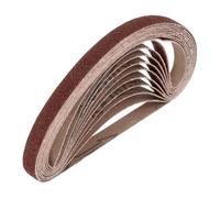 QUARKZMAN 10mm x 533mm Bandes de Ponçage, 10 Pcs 40 Grains Ceinture Abrasive en Oxyde D'Aluminium pour Travail du Bois, Polissage du Métal, Affûteuse de Couteaux