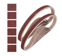 QUARKZMAN 10mm x 533mm Bandes de Ponçage, 18 Pcs 40/80/120/150/240/400 Grains Ceinture Abrasive en Oxyde D'Aluminium pour Travail du Bois, Polissage du Métal, Affûteuse de Couteaux