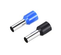 QUARKZMAN 10mm2 Cosse Sertir Fil Extrémité Terminal embout de cablage Bleu 100 Pcs et 10mm2 Cosse Sertir Fil Fin Terminal embout de cablage Noir Connecteur Isolé Noir 50 Pcs