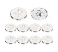 QUARKZMAN 10PcBouts À Tige Métallique17.5m/0.69 Bouons Ronds Vintage À Fleus De Tulipe, Bouon De Couture Décoratifs Élégants Pour Manteau, Costume Cardigan CoutureIY, Artisanat, Blanc Argent