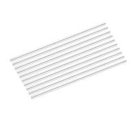 QUARKZMAN 10Pcs 0.24"(6mm) Dia Tiges Aluminium Rondes, 9.8"(250mm) Long 6061 Tige Aluminium Ronde Barre Pleine Pour Industrie Construction DIY Artisanat, Argent