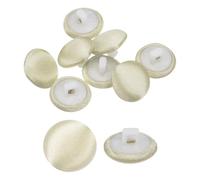 QUARKZMAN 10Pcs 0.5" (12.5mm) Boutons Ronds Lisses en Satin Jaune Clair | pour Tuxedo avec Tige, pour Robe de Mariée Chemisier Costumes DIY, Boutons en Satin