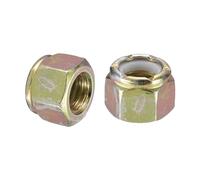 QUARKZMAN 10Pcs 1/2"-13 Écrous Hexagonaux Auto-Bloquants À Insert Nylon, Écrous De Sécurité En Acier Au Carbone À Insert Nylon Pour Fixations Et De Construction, Couleur Zinc&Blanc