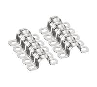 QUARKZMAN 10pcs 1 2/32" 27mm Colliers De Conduit, Collier M27 En U, Collier Rigide En Acier Inoxydable, Support En U À Deux Trou Pour Fixation De Tube Conduit Câble, Épais