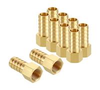 QUARKZMAN 10pcs 1/2" à 1/4" NPT Femelle Raccord Laiton pour Tuyau Soudeur Métal Réparateur pour Impression 3D, Compresseur d'Air, Machine CNC, Matrices