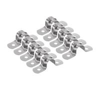 QUARKZMAN 10pcs 1/2 Inch 12mm Colliers De Conduit, Collier M12 En U, Collier De Tuyau Rigide En Acier Inoxydable, Support En U Avec Deux Trou Pour Fixation De Tuyau Tube Gaine Fil Cable