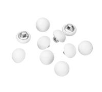 QUARKZMAN 10Pcs 16L Bouton Recouvert de Tissu Blanc 10mm 3/8" Tige en Métal Boutons Mercerie Rond de Rechange pour Couture, Loisirs Créatifs et Vêtements Costumes, Pulls