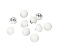 QUARKZMAN 10Pcs 16L Bouton Recouvert de Tissu Blanc Crème 10mm 3/8" Tige en Métal Boutons Mercerie Rond de Rechange pour Couture, Loisirs Créatifs et Vêtements Costumes, Pulls