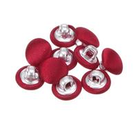QUARKZMAN 10Pcs 16L Bouton Recouvert de Tissu Bouton Rouge Foncé 10mm Boutons Mercerie Boutons de Couture Ronds En Métal pour Costumes, Robes et Chemisiers