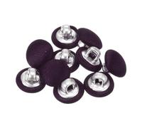 QUARKZMAN 10Pcs 16L Bouton Recouvert de Tissu Bouton Violet Profond 10mm Boutons Mercerie Boutons de Couture Ronds En Métal pour Costumes, Robes et Chemisiers