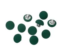 QUARKZMAN 10Pcs 16L Bouton Recouvert de Tissu Vert Lac 10mm 3/8" Tige en Métal Boutons Mercerie Rond de Rechange pour Couture, Loisirs Créatifs et Vêtements Costumes, Pulls