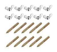 QUARKZMAN 10pcs 20pcs M4 Écrous à oreilles Écrou papillon Écrou Argenté et | Boulon Vis à Double tête, M4x30mm