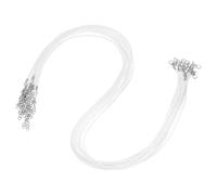 QUARKZMAN 10pcs 24 Pouces Cordon de Collier Ciré, Cordon de Collier en Vrac avec Fermoir 2mm Cordon de Cuir Ciré pour la Fabrication de Bijoux DIY Bracelet Pendentif, Blanc