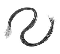 QUARKZMAN 10pcs 24 Pouces Cordon de Collier Ciré Cordon de Cuir Ciré Noir