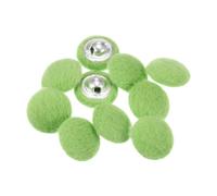 QUARKZMAN 10Pcs 24L Bouton Recouvert de Tissu Vert 15mm Boutons Mercerie Boutons de Couture à Tige Métallique et Trous Ronds pour Costumes, Robes et Chemisiers