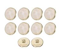 QUARKZMAN 10pcs 24L Boutons Ronds En Métal À Motif 15mm 5/8" Motif Flèche En Résine Bouton De Remplacement Pour Couture Vêtements Et DIY, Blanc