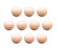 QUARKZMAN 10pcs 24L Boutons Ronds Métalliques 15mm 5/8" Tige En Alliage De Zinc Boutons Plats À Coudre de Remplacement Pour Décoration De Vêtements Accessoires DIY, Or