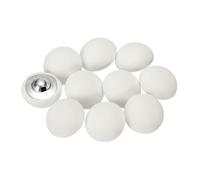 QUARKZMAN 10Pcs 32L Bouton Recouvert de Tissu Blanc Crème 20mm 4/5" Tige en Métal Boutons Mercerie Rond de Rechange pour Couture, Loisirs Créatifs et Vêtements Costumes, Pulls