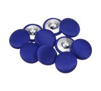 QUARKZMAN 10Pcs 32L Bouton Recouvert de Tissu Bouton Bleu Profond 20mm Boutons Mercerie Boutons de Couture Ronds En Métal pour Costumes, Robes et Chemisiers