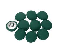 QUARKZMAN 10Pcs 32L Bouton Recouvert de Tissu Vert Lac 20mm 4/5" Tige en Métal Boutons Mercerie Rond de Rechange pour Couture, Loisirs Créatifs et Vêtements Costumes, Pulls