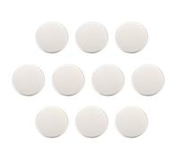 QUARKZMAN 10Pcs 32L Boutons Métal Ronds 20mm Boutons Plats à Tige en Alliage de Zinc pour la Couture, la Décoration de Vêtements et les Accessoires de Bricolage, Argenté Sable