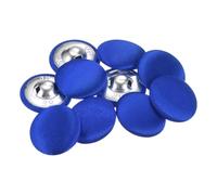 QUARKZMAN 10Pcs 40L Bouton Recouvert de Tissu 25mm Rond Boutons de Couture à Tige Métallique pour Costumes, Robes, Chemisiers, Pulls, Bleu Foncé