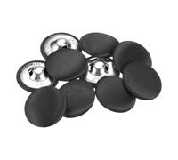 QUARKZMAN 10Pcs 40L Bouton Recouvert de Tissu 25mm Rond Boutons de Couture à Tige Métallique pour Costumes, Robes, Chemisiers, Pulls, Gris Anthracite