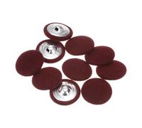 QUARKZMAN 10Pcs 40L Bouton Recouvert de Tissu Brun Bordeaux 25mm Boutons Mercerie Boutons de Couture à Tige Métallique et Trous Ronds pour Costumes, Robes et Chemisiers