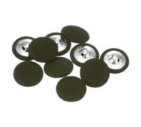 QUARKZMAN 10Pcs 40L Bouton Recouvert de Tissu Vert Marine 25mm Boutons Mercerie Boutons de Couture à Tige Métallique et Trous Ronds pour Costumes, Robes et Chemisiers