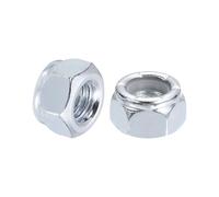 QUARKZMAN 10Pcs 5/16"-18 Ecrous Hexagonaux Auto-Bloquants À Insertion Nylon, Écrous Autofreinés En Acier Au Carbone Pour Fixations Industrielles Et Construction, Blanc