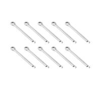 QUARKZMAN 10Pcs 5mmx40mm 304 Acier Inoxydable Goupille Fendue, Attache Rapide Clips Goupille Fendue Pour Household Appliances, Sports Equipment, Car Mechanics Repair (Silver)