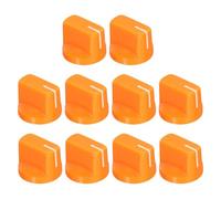 QUARKZMAN 10Pcs 6,4mm Arbre Trou Guitare Ampere Effet Pédale Poignée Pointeur Contrôle Poignée avec Trousse Vis Orange