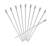 QUARKZMAN 10Pcs Acier Inox Cocktail Cure-dents, 4.25 Pouce Métal Cocktail Piques Fruit Bâtons Réutilisable Long Martini Piques Cocktail Brochettes pour Boissons Apéritif, Argent Cylindre