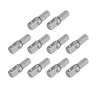 QUARKZMAN 10pcs Adaptateur De Douille À Choc 1/4" Entraînement Carré 1/4" Tige Hexagonale 1" Long Extension Bit Pour Axle Nut Driver Drill Socket Sets