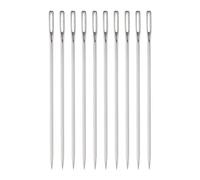 QUARKZMAN 10Pcs Aiguilles d'Ameublement de 2,95 pouces avec un Gros Chas en Acier Inoxydable pour la Couture à la Main de Cuir, Tapisserie, Broderie, Capitonnage, Sangles et Tapis
