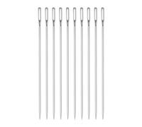 QUARKZMAN 10Pcs Aiguilles d'Ameublement de 3,31 pouces avec Gros Chas en Acier Inoxydable pour la Couture à la Main de Cuir, Tapisserie, Broderie, Capitonnage, Sangles et Tapis