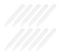 QUARKZMAN 10Pcs Baleines Col Chemises Homme, Longueur 2.8 Pouces Baleines Col Plastique, Accessoires Soutien Invisibles Impermeables Cols Chemise Occasions Professionnelles Formelles, Blanc