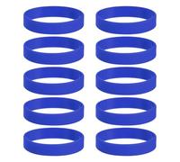 QUARKZMAN 10Pcs Bandes Élastiques En Silicone Antidérapantes 3.15 Pouces Plates Bandes Élastiques En Caoutchouc Pour Livres, Pièges, Art, Papier D'Emballage, Cordons, Bleu Foncé