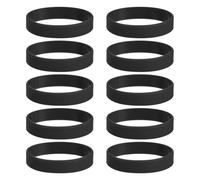 QUARKZMAN 10Pcs Bandes En Caoutchouc De Silicone Anti-Dérapantes 3.54 Inch Plates Élastiques Bandes En Caoutchouc Pour Livres, Pièges, Art, Papier D'Emballage, Cordons, Noir