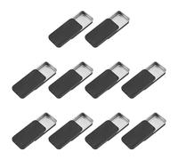 QUARKZMAN 10Pcs Boîtiers En Métal À Couvercle Coulissant, Mini Boîtes En Métal Vides Avec Couvercles Coulissants, 2.4"x1.3"x0.4" Organisateurs De Stockage Rectangulaires, Noir Mat
