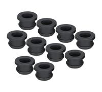 QUARKZMAN 10Pcs Bouchon à Œillet en Caoutchouc à Pression, Diamètre de Montage 12.5mm ID 9.5mm, Joint Anti-Rayures Pour Boîte Électrique, Tuyau de Câble Noir