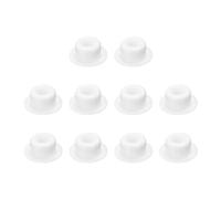 QUARKZMAN 10Pcs Bouchon de Trou 3/8" (9mm) Bouchons de Bouton Adaptés pour Un Trou de 8,5mm, Bouchon de Tube de Trou de Verrouillage à Enclenchement en Silicone Bouchon Tube Étanche, Blanc
